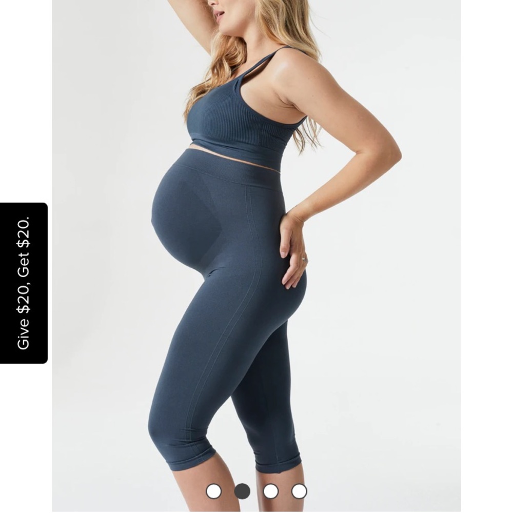 Blanqi Everyday Maternity Belly Support Crop Leggings